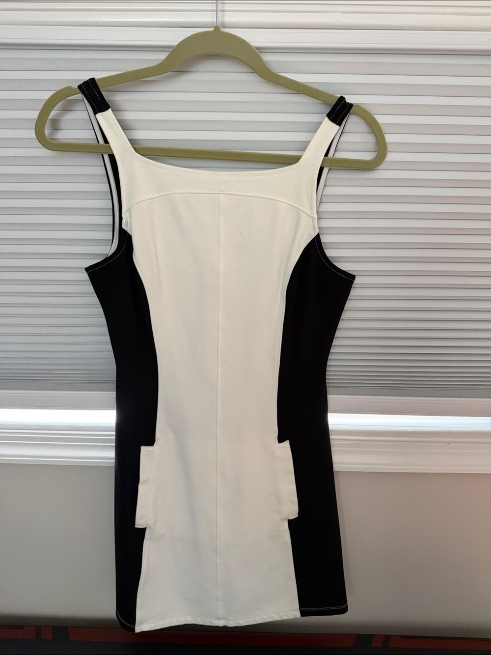 Maeve Black & White Colorblock Tank Dress